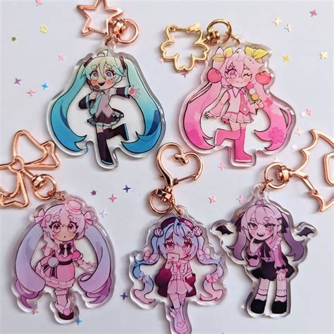 sakura miku keychain